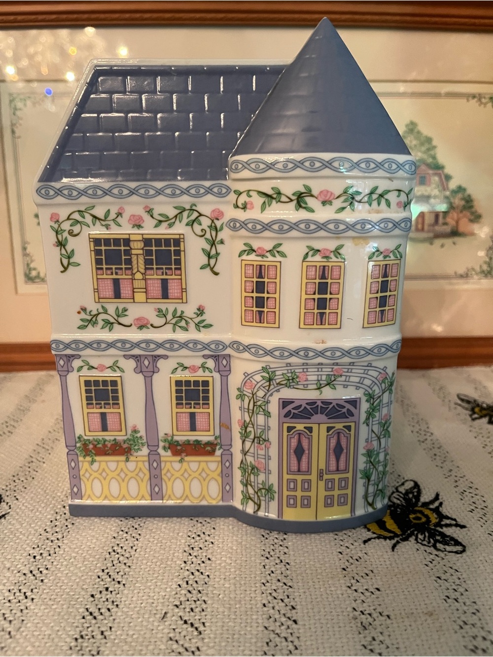 LENOX Village Decorative Porcelain Planter, Vintage 1990s